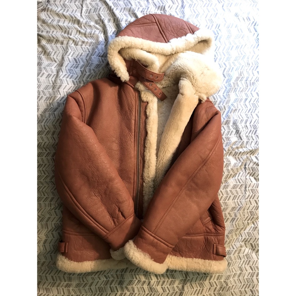 Genuine Sheepskin Bomber Jacket